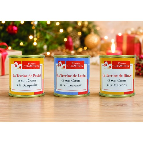 Le Lot de 3 Terrines, 3x100g - NOEL