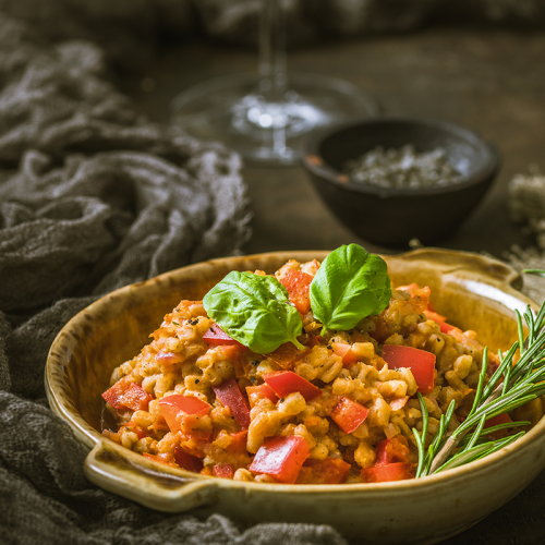Le Risotto de Petit Épeautre aux Légumes de Potager, 400g - DESTNOV