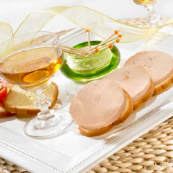 Le Lot de 3 "Le Plaisir au Foie d'Oie, à la Figue et Vin Doux Blanc du Périgord (20% de Foie Gras)", 3x 195g - DEST