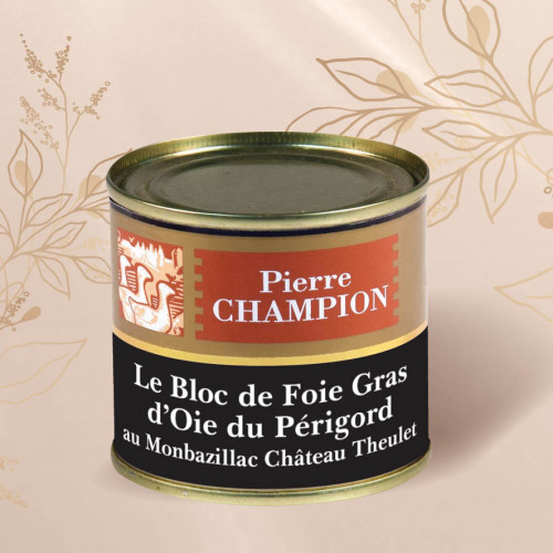 Le Bloc de Foie Gras d'Oie du Périgord au Monbazillac - 100g - WFB