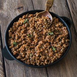 Les Lentilles Vertes du Puy Cuisinées au Jambon Sec du Périgord - 350 g - CAT