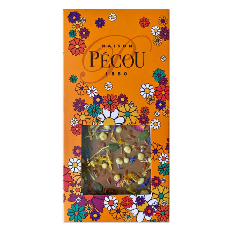 La Tablette de Chocolat au Lait "Hippie" de la Maison Pécou