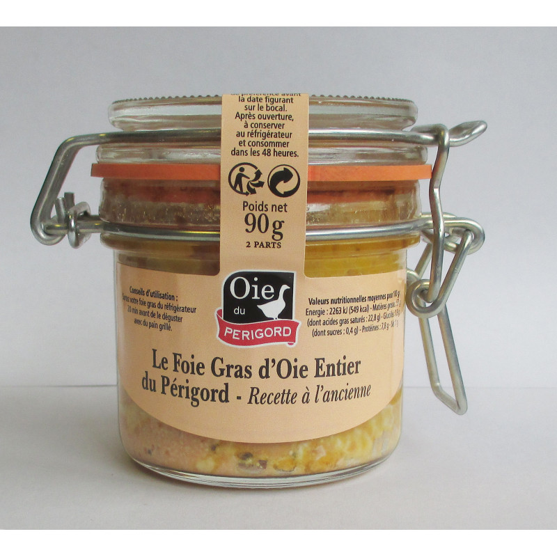 Le Lot de 2 "Foies Gras d'Oie Entier du Périgord à l'Ancienne" - 2x90g