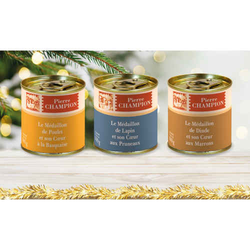 Le Lot de 3 Médaillons "2 achetés le 3eme OFFERT" - 3x100g - Noël