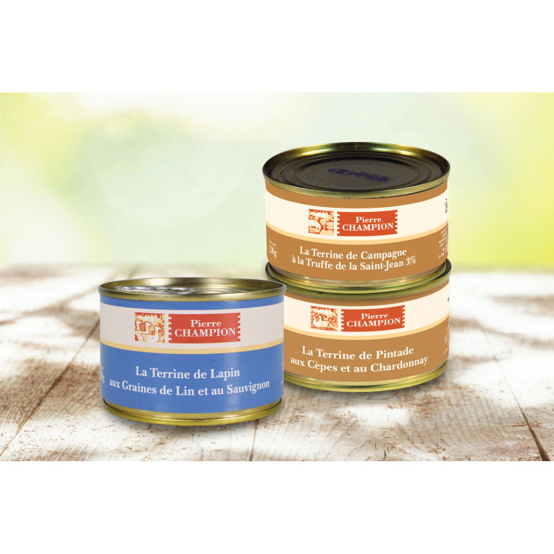 Le lot de "3 Terrine de Campagne" - 430g - WFI