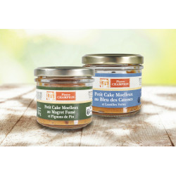 Le Cake Moelleux au Magret de Canard et Pignons de Pin + Le Cake au Bleu des Causses et Lentilles, 2x60g - WFI