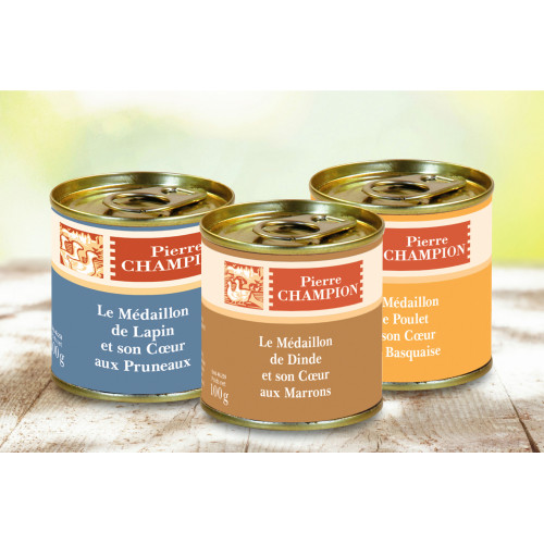 Le Lot de 3 Médaillons "2 achetés le 3eme OFFERT" - 3x100g