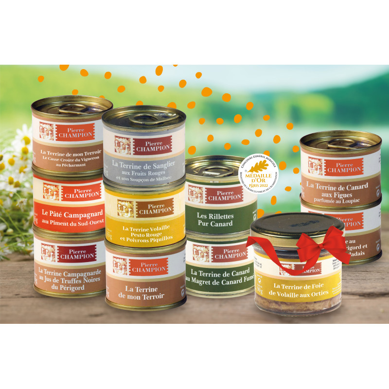 VOTRE COLIS « 11 Terrines et Rillettes » - 650g - WFJ