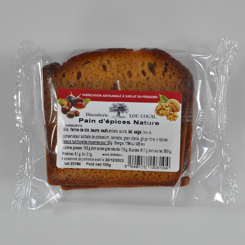 Pian d'épices 1 tranche, 40g - CAT