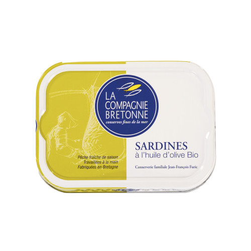 Les Sardines à l’huile d’olive vierge extra bio, 115g - WFN