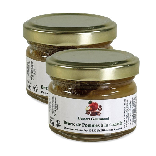 Le Lot de 2 "Les 2 Beurres de Pomme, Compotée aux Épices et sirop d'Érable", 2 x 60 g - WFQ