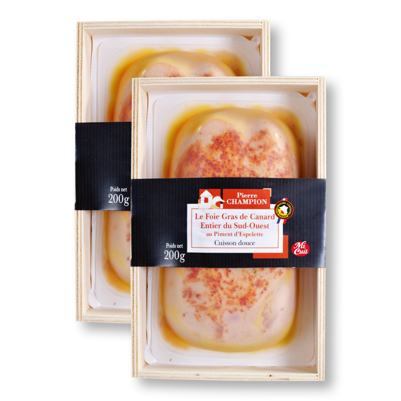 Le Lot de 2 "Foie Gras piment d’Espelette", 2 x 200 g - WFT