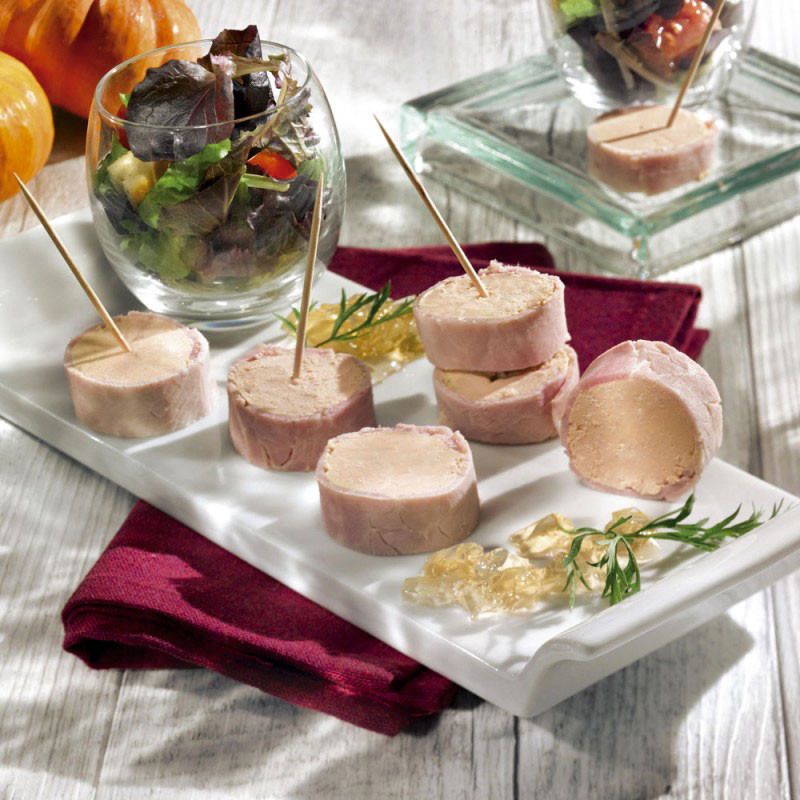 Les Flûteaux de Jambon Fourrés au Foie de Canard en Gelée, 200g - PAQUES