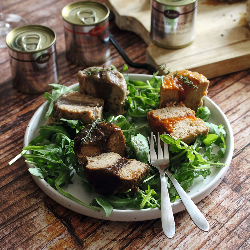 Le Lot de 2 "Terrines de Lapin et son Coeur aux Pruneaux", 2x100g - WFD