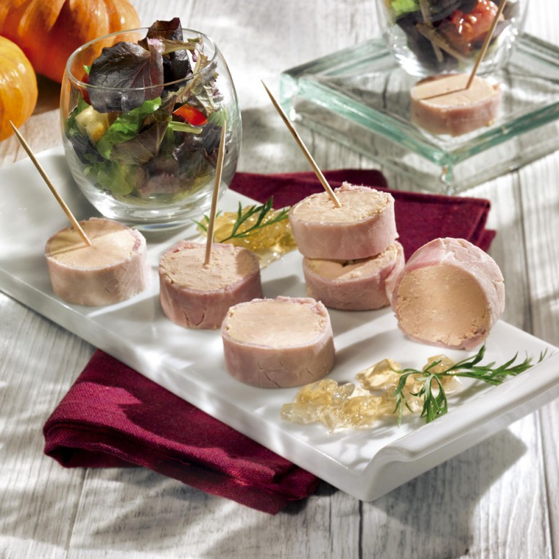 Les Flûteaux de Jambon Fourrés au Foie de Canard en Gelée - PRINT