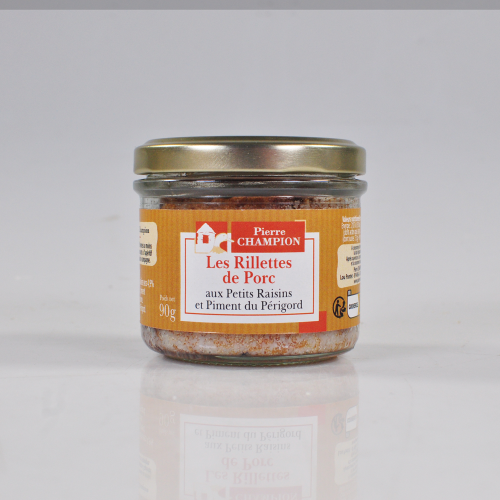 Les Rillettes de Porc aux Petits Raisins et Piment du Périgord, 90g - CAT