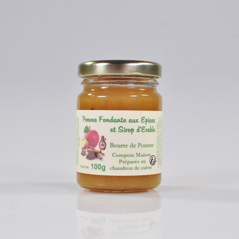 Beurre de Pomme aux Epices et Sirop d'Erable, 100g - CAT