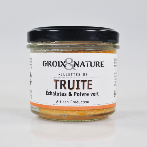 Les Rillettes de Truite échalotes et Poivre Vert, 90g - CAT