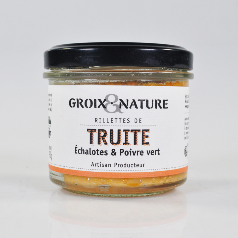 Les Rillettes de Truite échalotes et Poivre Vert, 90g - CAT