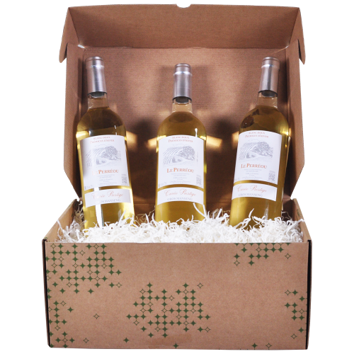 Le Lot de 3 "Bouteille Côtes de Gascogne doux, "Prémices d'hiver" Le Perreou Cuvée Prestige", 3x 75cl - CAT