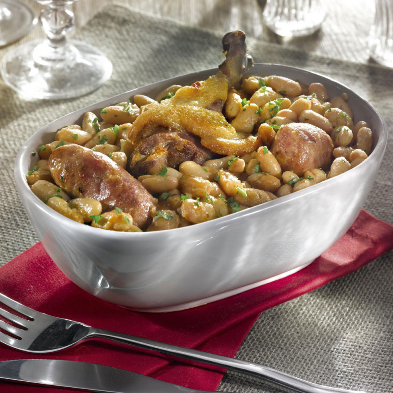 Le Cassoulet au Confit de Canard et à la Saucisse de Toulouse,420g - ETE1