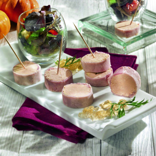 Le Lot de 2 "Les Flûteaux de Jambon Fourrés au Foie de Canard en Gelée", 2x 200g - RENT
