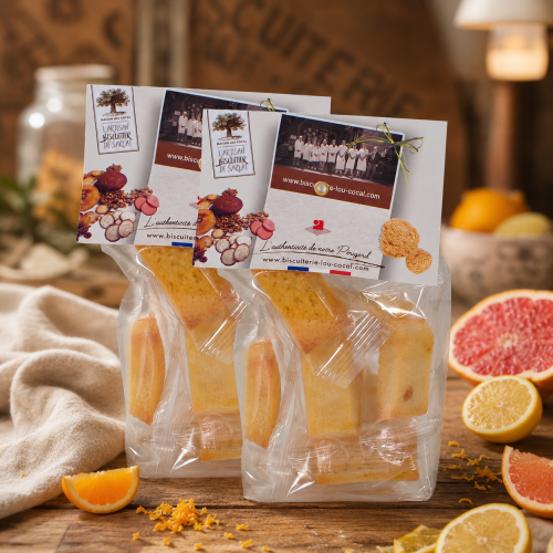 Les 2 sachets de "Mini Financier 3 agrumes", 2 x 100 g - WFN