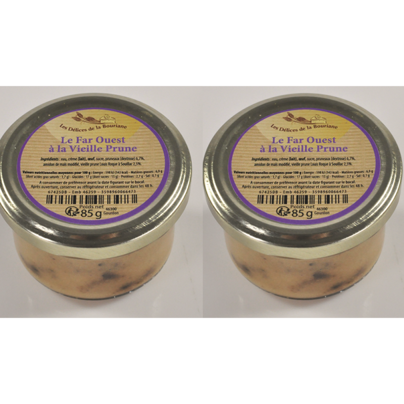 Le Lot de 2 "Le Far Ouest aux Pruneaux et à la Vieille Prune de Souillac" - 2x85g - WAJ