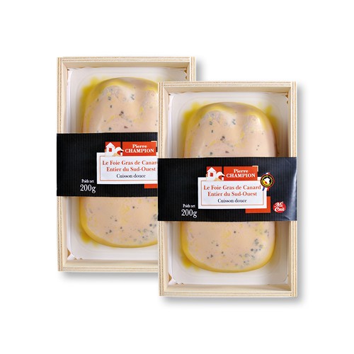 Le Lot de 2 "Les 2 Foies Gras de Canard Entier du Sud-Ouest Cuisson douce"